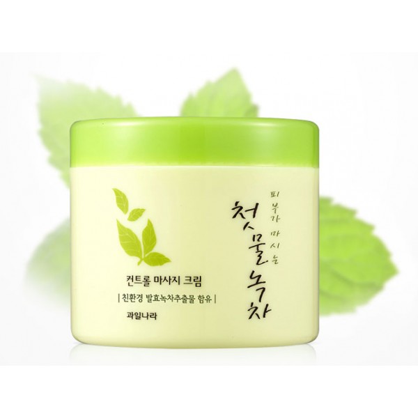 крем массажный welcos green tea control massage cream
