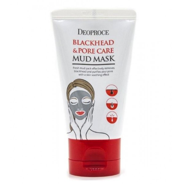 маска грязевая сужающая поры deoproce blackhead & pore care 