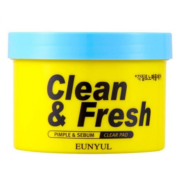 очищающие подушечки с кислотами eunyul clean & fresh pimple 