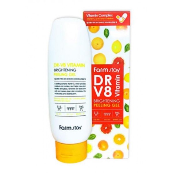 отшелушивающий гель с комплексом витаминов farmstay dr-v8 vi