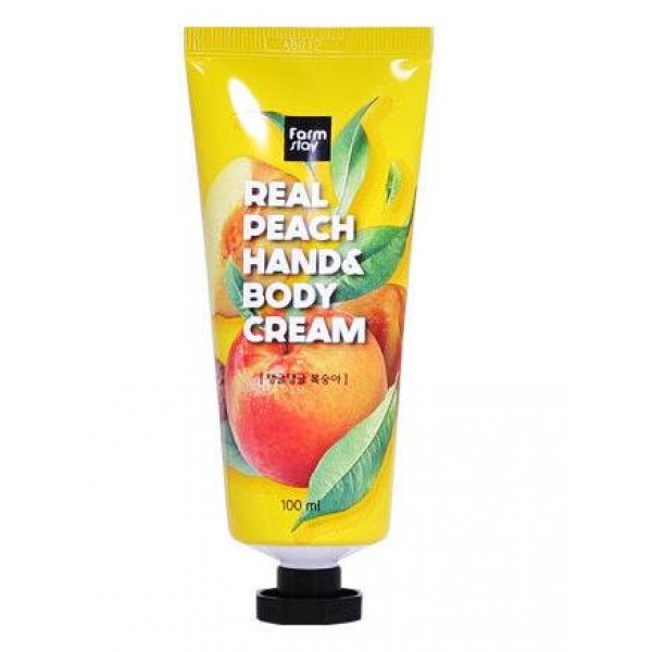 крем для рук и тела с персиком farmstay real peach hand & bo