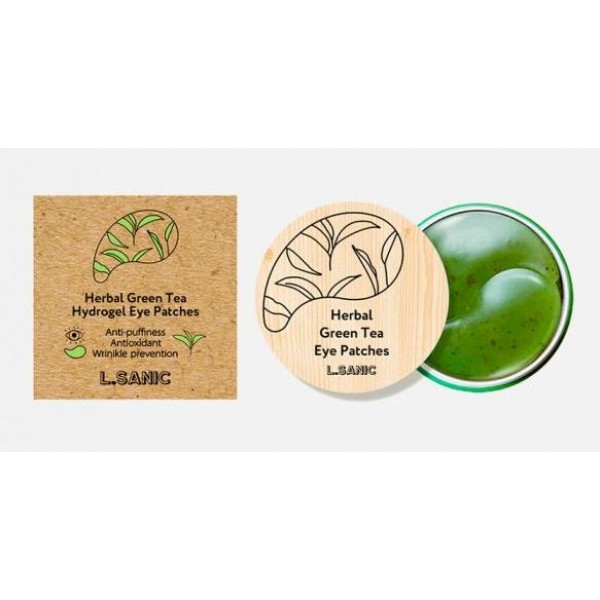 гидрогелевые патчи с экстрактом зеленого чая l’sanic herbal 