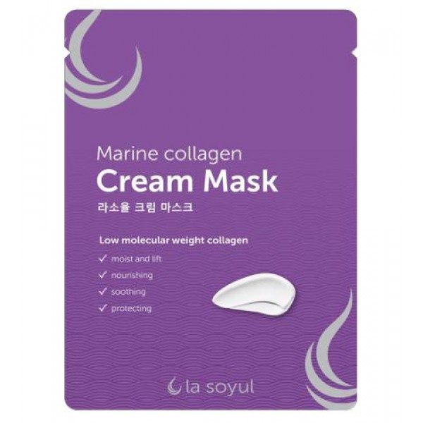 тканевая маска с кремовой эссенцией la soyul marine collagen