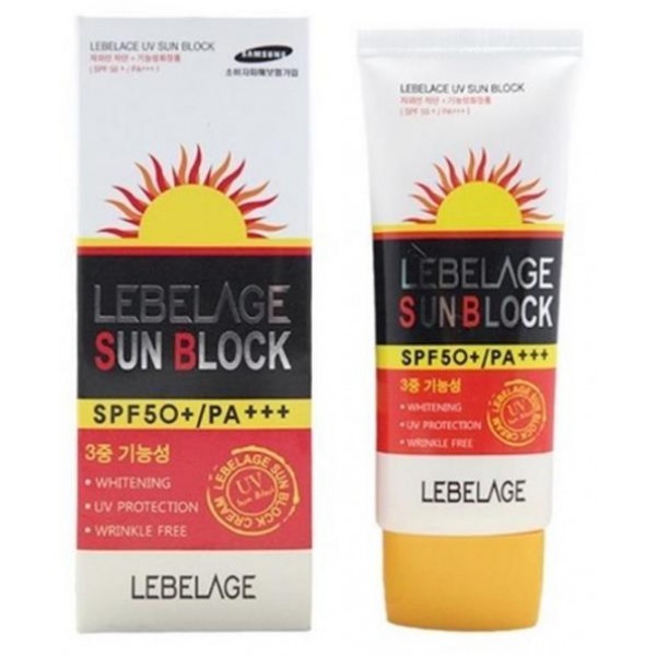 солнцезащитный крем для лица spf50+/ pa+++ lebelage uv sun b