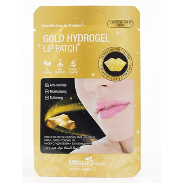 гидрогелевые патчи для губ с золотом mbeauty gold hydrogel l