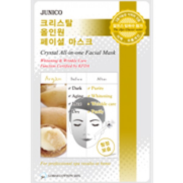 маска тканевая c аргановым маслом mijin junico crystal all-i