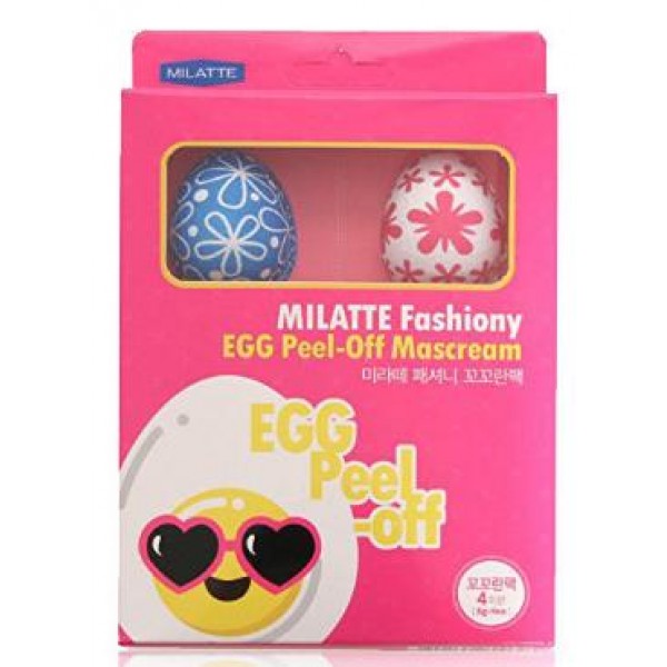 набор крем-масок для лица milatte fashiony egg peel-off crea