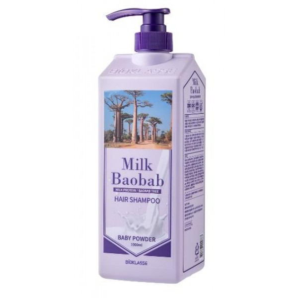 шампунь для волос с ароматом детской пудры milkbaobab shampo