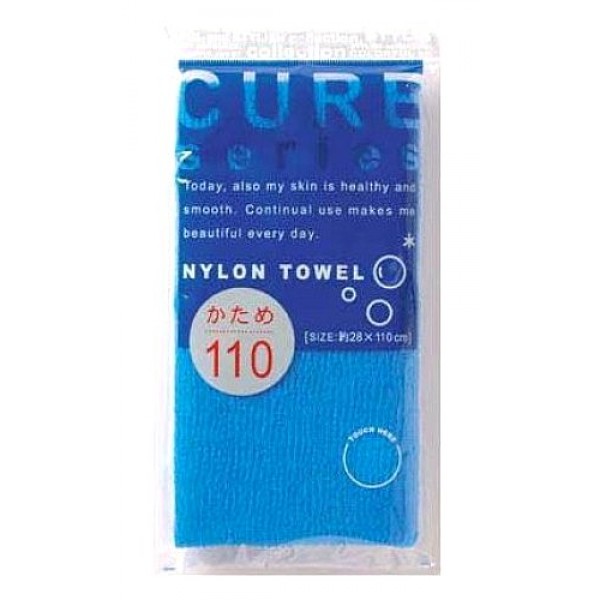 мочалка для тела жесткая (синяя) o:he cure nylon towel hard 