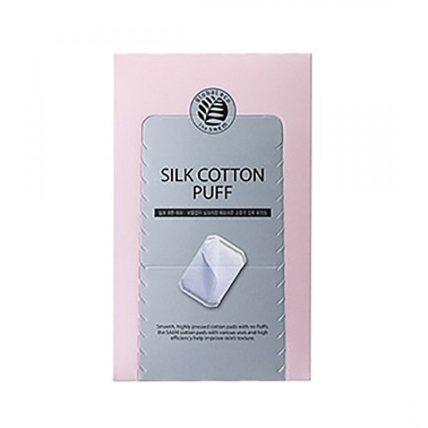 спонжи косметические шелковые the saem silk cotton puff (new