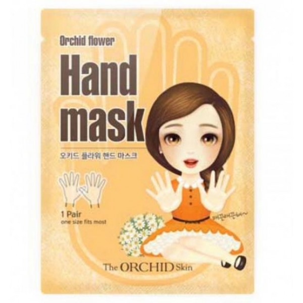 тканевая маска для рук с экстрактом орхидеи the orchid skin 