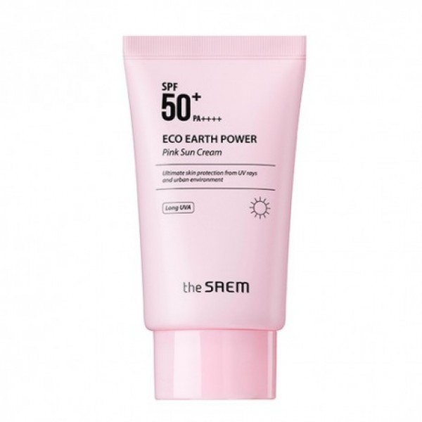 крем солнцезащитный the saem eco earth power pink sun cream 