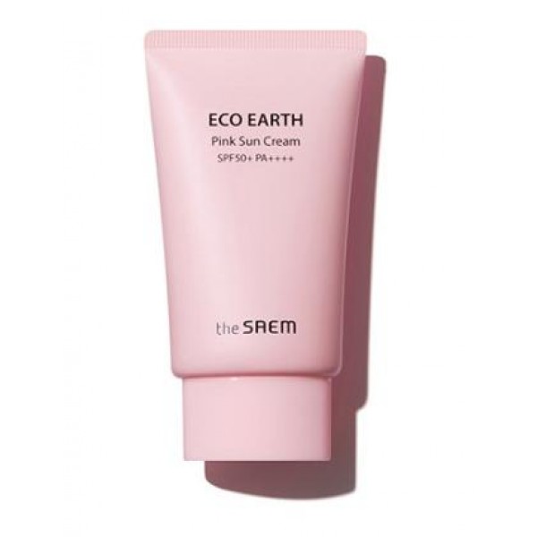 крем солнцезащитный the saem eco earth pink sun cream spf50+