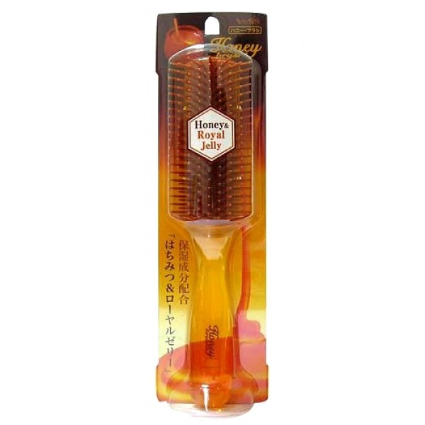 щетка массажная для увлажнения с мёдом vess honey brush larg