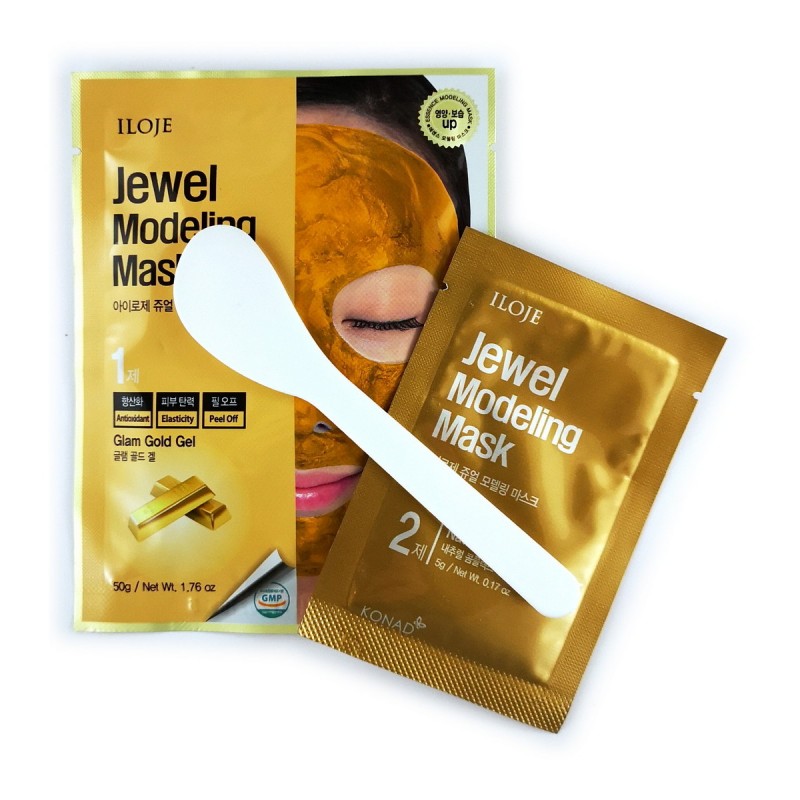 моделирующая маска для лица с частицами золота konad jewel m