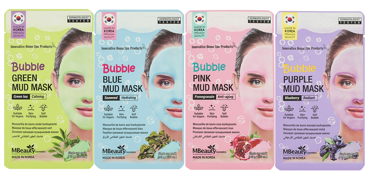 очищающая пузырьковая маска для лица с глиной mbeauty bubble