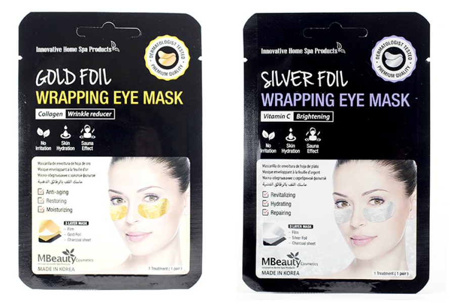 фольгированные патчи для глаз mbeauty foil wrapping eye mask
