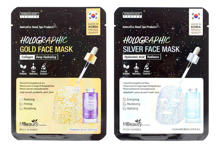 голографическая маска для лица mbeauty holographic face mask