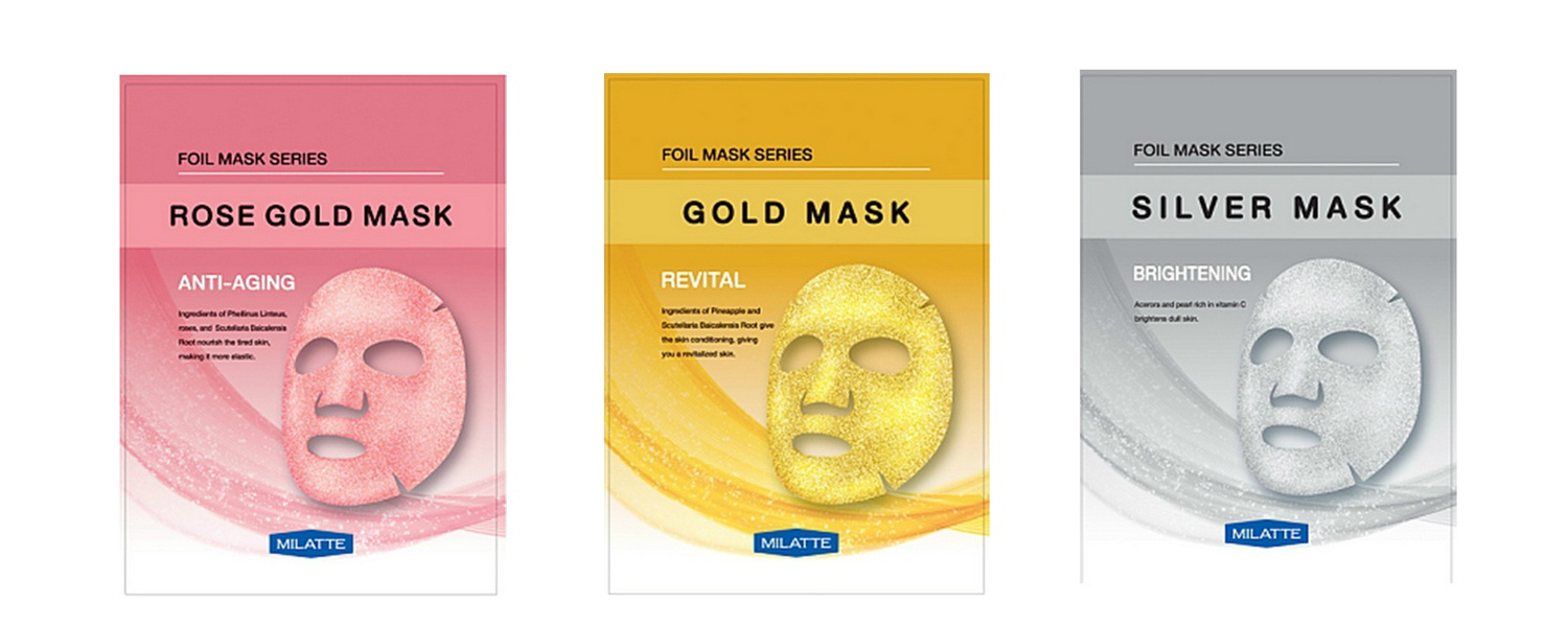 маска тканевая milatte foil mask series