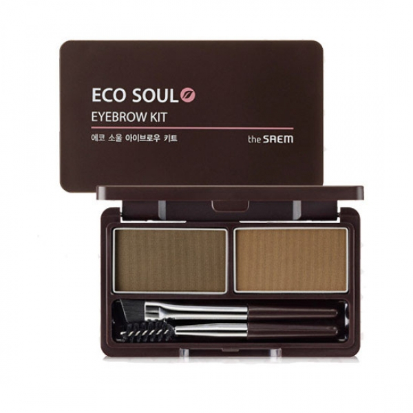 пудра для бровей the saem eco soul eyebrow kit