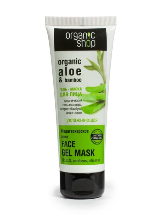 Face Gel Mask Organic Aloe  Bamboo Гель-Маска Увлажняющая Дл
