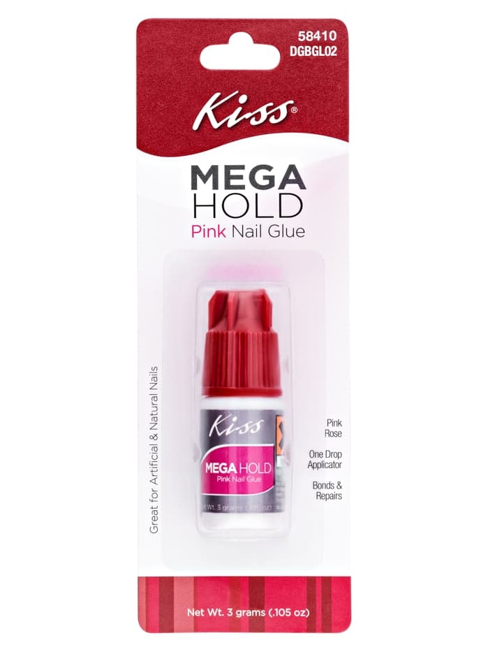 Mega Hold Pink Nail Glue Клей Для Ногтей Супер Крепкий Розов