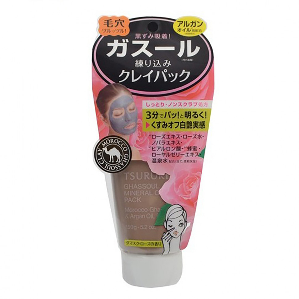 Tsururi  Крем - маска для лица с глиной (с ароматом розы),15