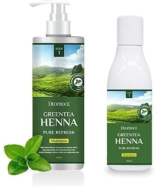 Deoproce Green Tea Henna Pure Refresh Shampoo