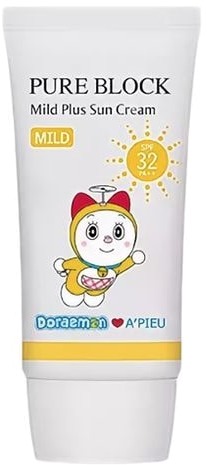 APieu Pure Block Mild Plus Sun Cream Doraemon Edition SPF  P