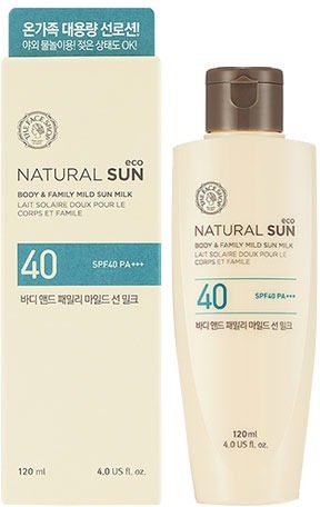 The Face Shop Natural Sun Eco Body And Family Mild Sun Milk 