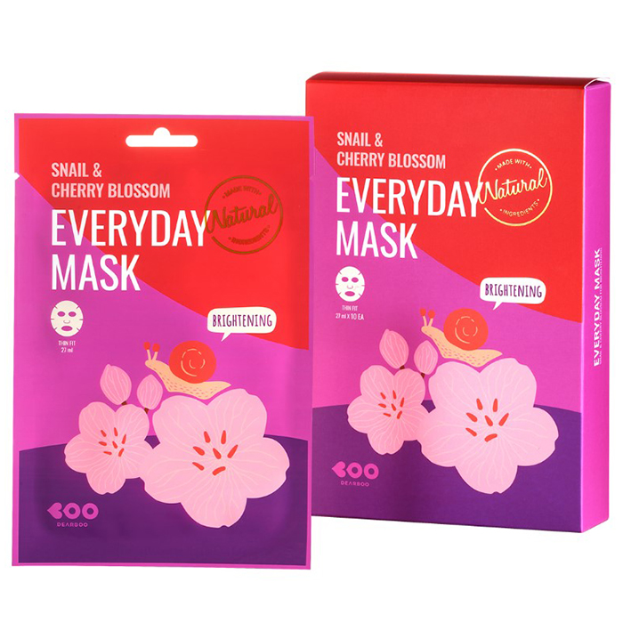 Dearboo Snail And Cherry Blossom Mask Set