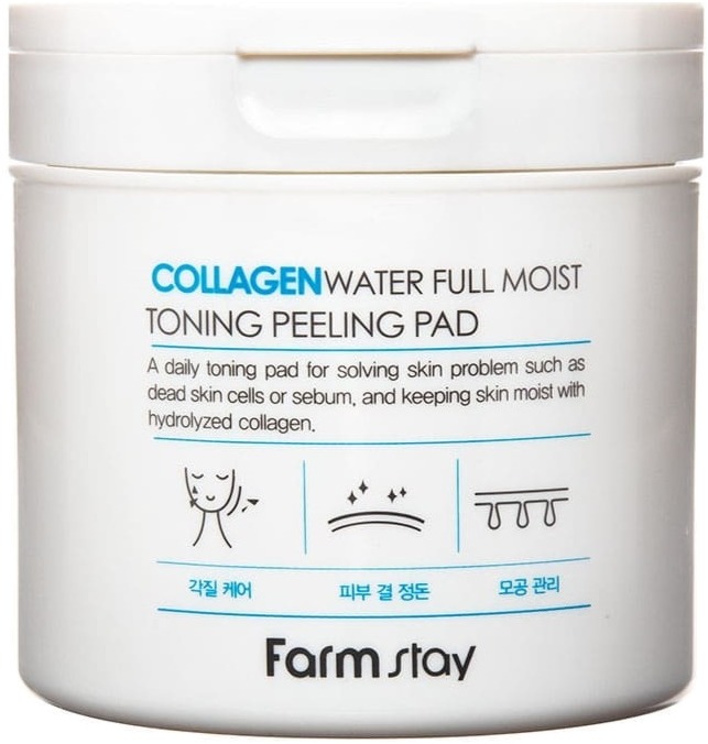 Farmstay Collagen Water Full Moist Toning Peeling Pad