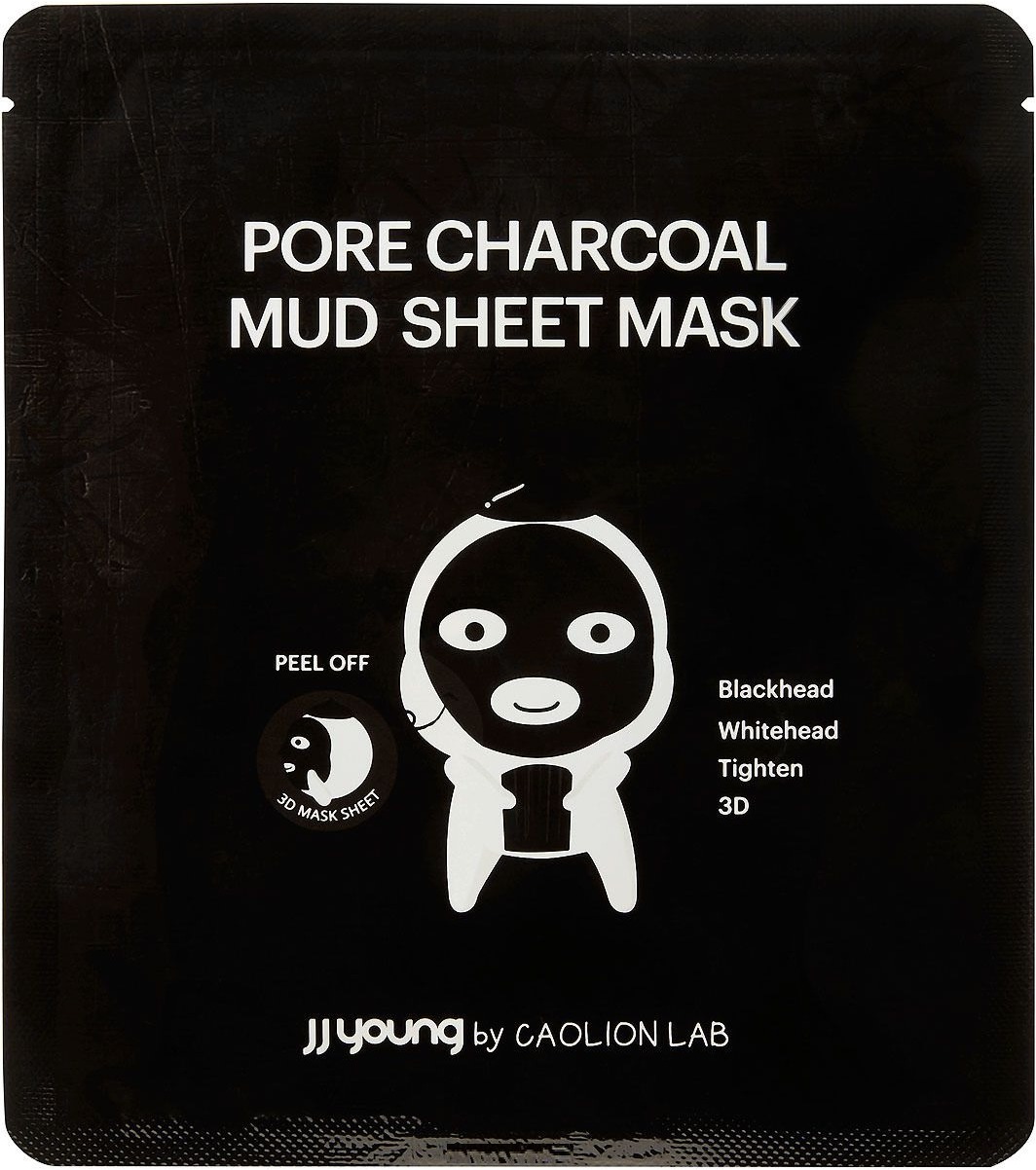 D        JJ Young Pore Charcoal Mud Sheet Mask