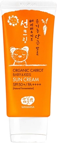 Whamisa Organic Carrot Baby and Kids Sun Cream Natural Ferme