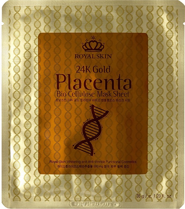 Royal Skin K Gold Placenta Bio Cellulose Mask Sheet