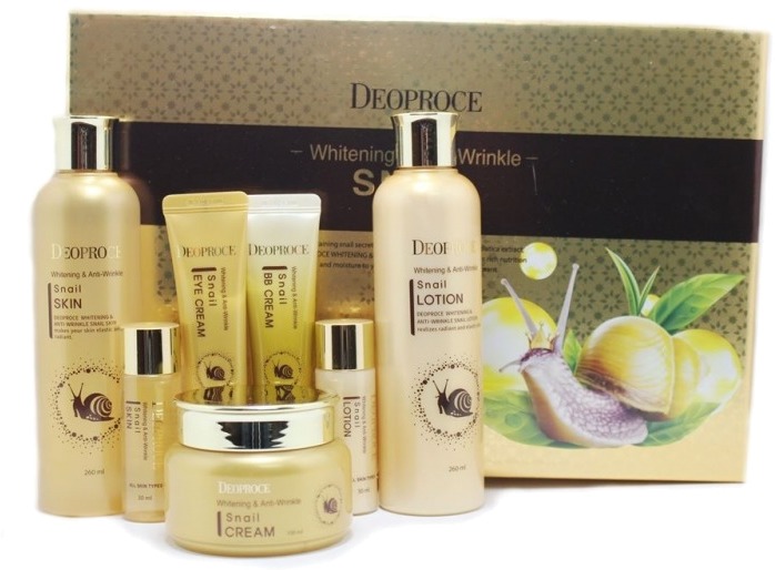 Deoproce Whitening And AntiWrinkle Snail  Set
