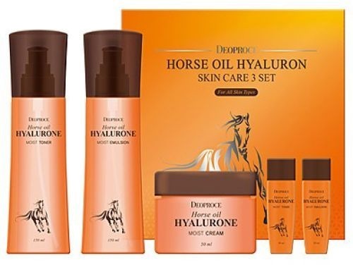 Deoproce Horse Oil Hyalurone Skin Care  Set