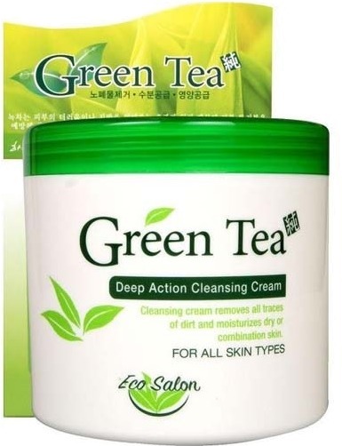 White Cospharm EcoSalon Grean Tea Deep Cleansing Cream