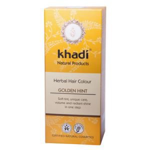 Краска растительная для волос золотистый оттенок кхади herba