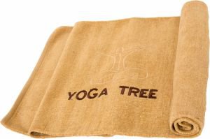 Коврик бежевый для йоги 100% хлопок yog  Amrita Style
