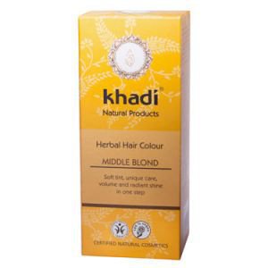 Краска растительная для волос средний блондин кхади herbal h