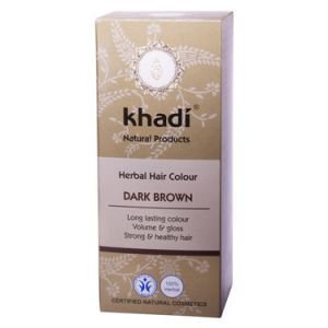 Краска растительная для волос темно-коричневый кхади herbal 