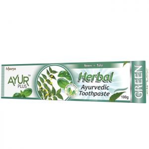 Травяная зубная паста ним-тулси аюр плюс herbal ayurvedic to