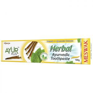 Травяная зубная паста мисвак-мята аюр плюс herbal ayurvedic 