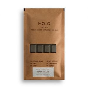 Шоколад белый с черным кунжутом black sesame moj  MOJO Cacao