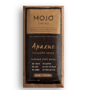 Шоколад горький 72% арахис и соленый кранч  MOJO Cacao (Модж