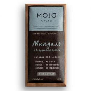 Шоколад горький 72% миндаль и воздушная гречк  MOJO Cacao (М