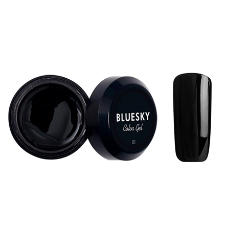 Bluesky, Гель-краска Color gel №01, черная
