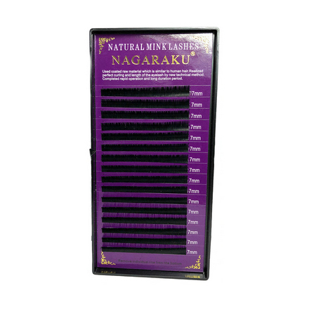 NAGARAKU, Ресницы на ленте Natural Mink, 7/0,07 мм, C-изгиб