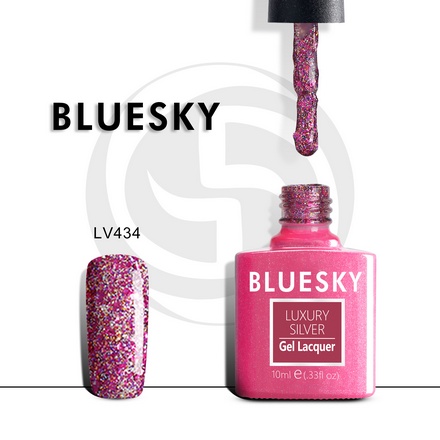 Bluesky, Гель-лак Luxury Silver №434